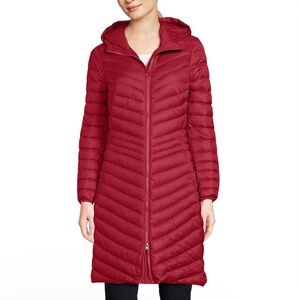 Land’s End Women's Wanderweight Packable Down Red Coat Sz Small (6-8)